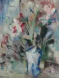 Taffy (Matthew) Whippman, Flowers in a Vase, 1953, oil on canvas laid down on board
