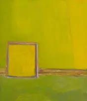 Herman Van Nazareth, Door in Green Landscape, oil on board