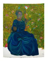 Ayanda Mabulu, Lady in Black II, oil on canvas laid down