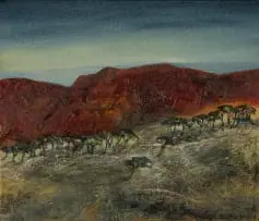 Lynette ten Krooden, Landscape with Mountain, oil on canvas