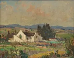 Hugo Naude, Cottage, oil on canvas