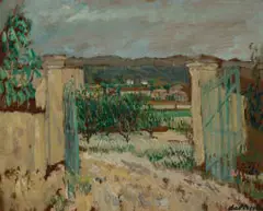 Enslin Du Plessis, The Gate, Aix-en-Provence, oil on panel