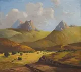 Leo François, Tulbagh Kopjes (Tulbagh Hills), oil on board