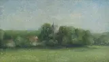 John David Ferguson, Tickenham Court Farm, oil on board