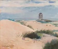 Frans Oerder, The Lighthouse at Katwijk aan Zee, oil on canvas