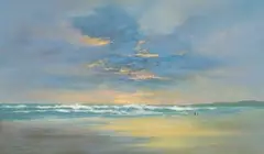 Kevin Stanley, Golden Lining, oil on canvas stretched over board