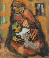 Mother and Child by Frans Claerhout, oil on board, offered Jul 2026