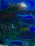 Kevin Atkinson, Abstract Composition in Blue and Green