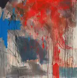 Lionel Smit, Abstract in Red and Blue, 2011, oil on canvas