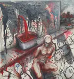 Robert Slingsby, Blood Bath, Just Injustice Series, 2011, acrylic on canvas