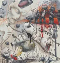 Robert Slingsby, To the Border, Just Injustice Series, 2011, acrylic on canvas