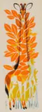 Helmut Starcke, Giraffe, gouache on paper laid down on board