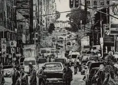 Hillbrow (Johannesburg) by Mario Soares, 2018, etching on paper, sold Jul 2026