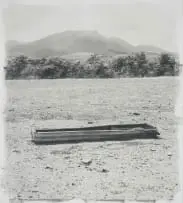 Stephen Inggs, Landscape with Vessel, hand painted silver gelatin emulsion on paper