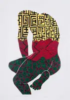 Sthenjwa Luthuli, Tears of Our Ancestors, 2014, woodcut on paper