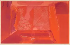 Lionel Abrams, Untitled (Abstract in Red), 1972, colour screenprint on paper