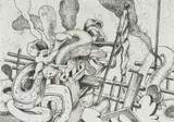 Wim Legrand, Trophy, 2018, softground etching on Zerkall Intaglio 250gsm