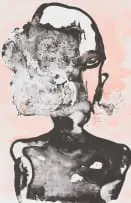 Banele Khoza, Hiding, 2018, two colour lithograph on paper