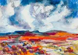 Jan Visser, Landscape I, 1995, pastel, watercolour and ink on paper