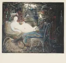 Hardy Botha, Ringmaster, 1977, etching on paper