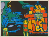 Walter Battiss, Limpopo, screenprint on paper