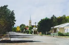 Denby Meyer, Murray's Berg (sic) Steeple, 2004, watercolour on paper laid down on board