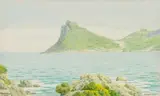 Harold Boyes, Hout Bay, 1944, watercolour on paper laid down on board