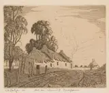 Willem Hermanus Coetzer, Die Ou Wooning, Balfour (The Old Dwelling, Balfour), 1936, etching on paper
