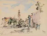 Gregoire Boonzaier, Piazza, Venice, 1973, watercolour on paper