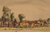 David Botha, Rural Scene, watercolour on paper