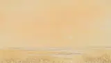 Arnfried Blatt, Desert Landscape, mixed media on paper laid down on board