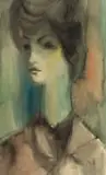 Maurice van Essche, Portrait of a Woman, 1960, watercolour on paper