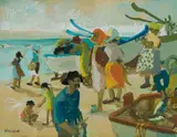 Marjorie Wallace, Fisher Haven, mixed media on paper