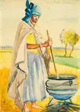 Perla Siedle Gibson, Martha, watercolour on paper laid down on board