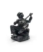 Llewellyn Davies, Banjo Player, bronze, with a brown patina