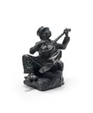 Llewellyn Davies, Banjo Player, bronze, with a brown patina