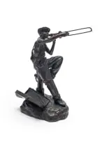 Llewellyn Davies, Trombone Player, 1997, bronze with a brown patina
