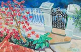 Alexander Podlashuc, View from the Artist's Front Porch, oil on canvas laid down on board