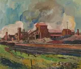 Alexander Podlashuc, Mine, Limpopo, South Africa, oil on board
