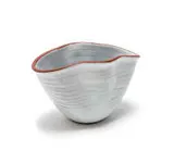 Kalahari Studio, Organic-shaped pinched vase, glazed terracotta