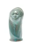 Kalahari Studio, Head (turquoise), glazed and fired ceramic