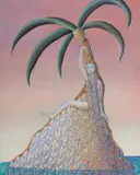 Marlene Steyn, A Tall Atoll, 2020, acrylic on linen