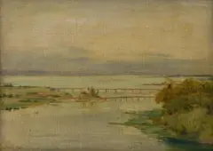 Assur Michaelson, Japan, 1896, oil on canvas laid down on panel