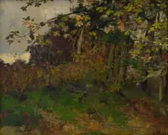 Adrianus Miolée, Boschrand in de Herfst (Boschrand in the Autumn), oil on panel