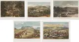 Henry Martens, Events in the K***** War, five, hand coloured etching on paper