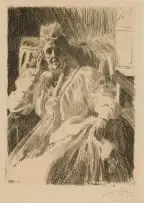 Anders Zorn, Queen Sophia of Sweden, 1909, etching on paper