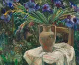 Fritz Puempin, Gelterkinden: Schwertlilien (Irises), 1949, oil on canvas