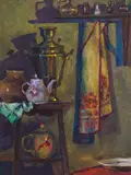 Konstantin Michajlovic Antonov, The Studio's Corner, oil on canvas