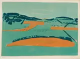 Henryk Hayden, Paysage Bleu (Blue Landscape), 1968, lithograph on paper