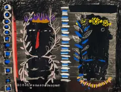 John Piper, Foliate Heads I, 1975, screenprint on paper